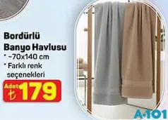 BORDÜRLÜ BANYO HAVLUSU 70X140 CM fiyat ve kampanya bilgisi